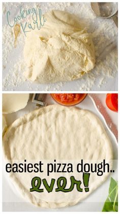 Easiest Pizza Dough, Quick Easy Pizza Dough, Quick Pizza Dough, No Yeast Pizza Dough, Best Pizza Dough Recipe, Pizza Calzone, Homemade Pizza Crust, Quick Pizza, Pizza Dough Recipe Easy