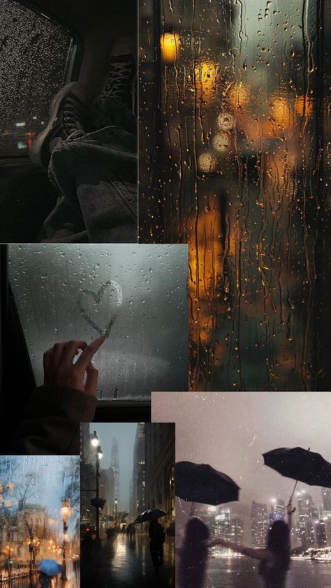 Collage/wallpaper rainy day aesthetic Rainy Day Aesthetic Wallpaper, Aesthetic Wallpaper Collage, Rainy Day Aesthetic, Day Aesthetic, Collage Wallpaper, Wallpaper Collage, Aesthetic Wallpaper, Rainy Day, Aesthetic Wallpapers