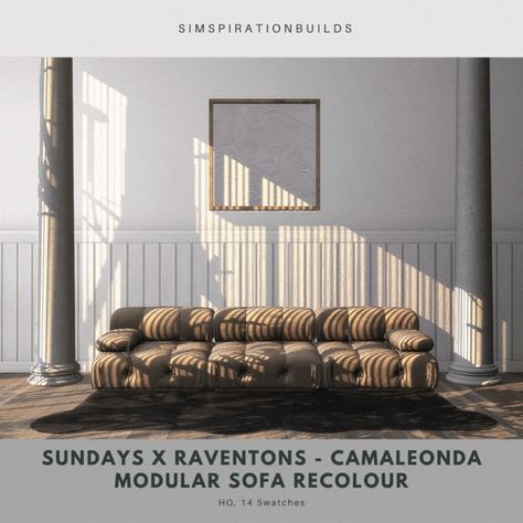 Sundays x Raventons - Camaleonda Modular Sofa - Recolour | Patreon Sims4 Living Room Cc Patreon, Ts4 Alpha Furniture, Sims 4 Sofa Patreon, Sims 4 Modular Sofa Cc, Sims 4 Cloud Couch, Sims 4 Couch Patreon, Sims 4 Cc Rooms Patreon, Wallpaper Sims 4 Cc Patreon, Alpha Cc Furniture