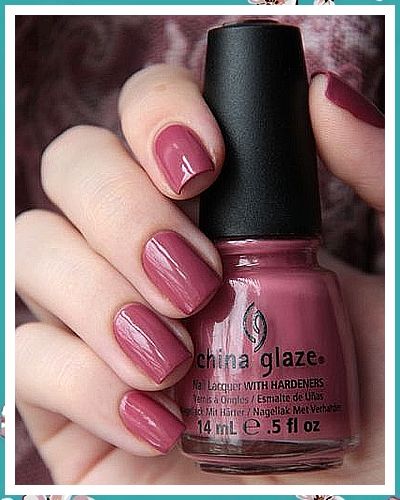 Make your engagement extra special with these winter-inspired stamping nail ideas. Cream Nail Polish, Cream Nail, Mauve Nails, Nails Dark, China Glaze Nail Polish, Cream Nails, Dusty Rose Pink, Super Nails, Dark Nails