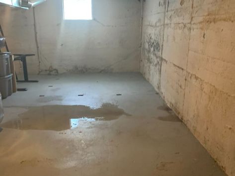 Are your basement walls damp? 💦 Not sure how to deal with this? We review the options for you! Sealing Basement Walls, Leaking Basement, Wet Basement, Cinder Block Walls, Drain Tile, Waterproofing Basement, Leak Repair, Small Basements, Wet Floor