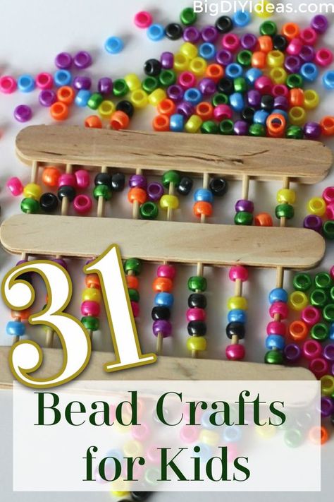 Bead Crafts Preschool, Pony Bead Crafts For Kids, Coco Crafts, Bead Crafts For Kids, Plastic Bead Crafts, Melted Pony Beads, Snake Crafts, Pony Bead Projects, Pony Bead Crafts