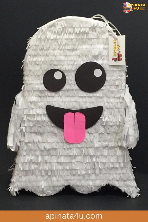 here is a pinata Ghost Pinata, Halloween Piñatas, Halloween Pinata, Halloween First Birthday, Birthday Pinata, Piñata Ideas, Halloween Bash, Halloween Party Supplies, Birthday Halloween Party