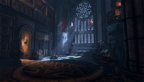 ArtStation - Gothic Interior, Angelo Person Kule Ting, Gothic Interior, Dark Castle, Gothic Castle, Fotografi Kota, Castles Interior, Fantasy Castle, Fantasy Setting, Fantasy Places