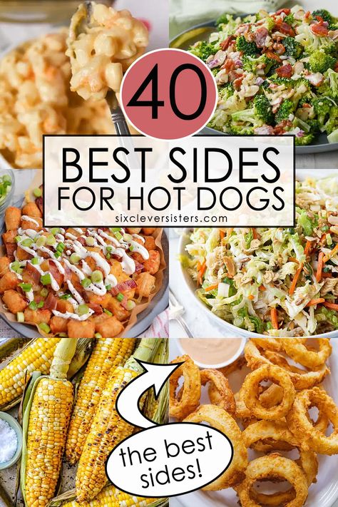 spend Hot Dogs For Birthday Party, Hamburgers Hot Dogs Party, Food That Goes With Hot Dogs, Party Food With Hot Dogs, Wiener Roast Party Ideas, Things To Eat With Hot Dogs, Wiener Roast Food Ideas, Chili Cheese Dogs Sides, Hot Dog Graduation Party