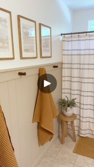 Easy Bathroom Makeover, Wainscoting Bathroom, Bathroom Accent Wall, Bathroom Vanity Makeover, Painted Vanity, Shiplap Wall, Diy Accent Wall, Bathroom Cleaning Hacks, Budget Friendly Decor