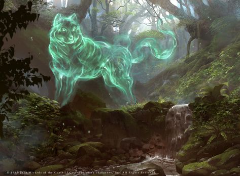 Skalla Wolf, lius lasahido on ArtStation at https://www.artstation.com/artwork/rqlrL Magical Wolf, Spirit Magic, Creature Fantasy, Fantasy Wolf, Mtg Art, Spirit Animal Art, Wolf Spirit Animal, Animal Magic, Wolf Spirit