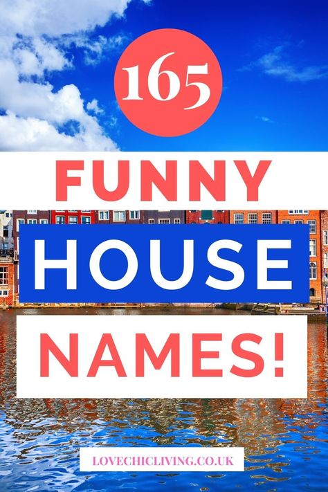 Sick of generic house names? Inspire your neighborhood with hilarity and charm! Discover 165 of the funniest and most clever house names that'll have you grinning from ear to ear. From beach hideaway monikers to popular puns, we've got a house name for every personality and style. Curious? Click to read the full list and let's start laughing! Funny Life 360 House Names, Cute Beach House, Beach House Names, Cottage Names, Funny Nicknames, Funny House, House Funny, House Name, Beach Humor