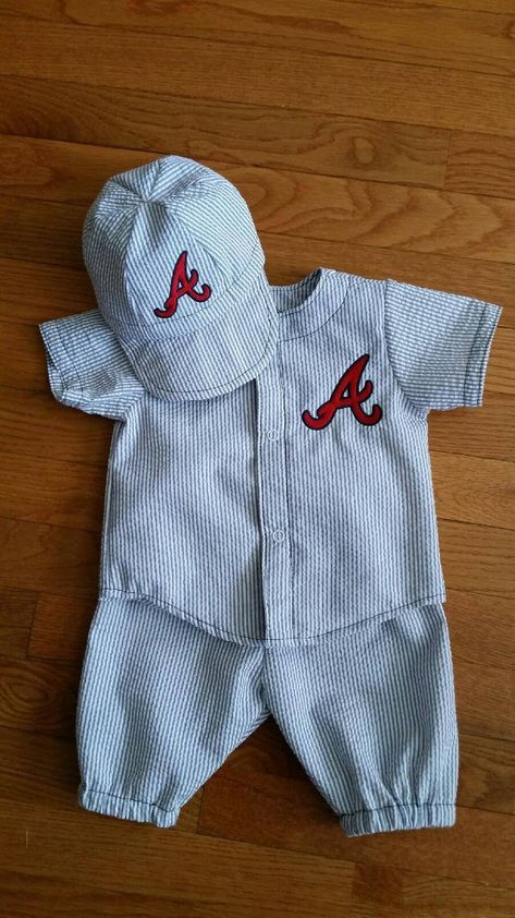 Toddler Baseball Outfit, Atlanta Braves Decor, Baseball Pregnancy Announcement, Baseball Dress, Baseball Costumes, Braves Jersey, Vintage Atlanta, Brave Kids, Vintage Atlanta Braves