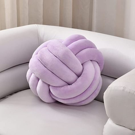 Amazon.com: Knot Ball Pillow, Knotted Pillow, Knot Ball, Dog Couch Bed, Homemade Blankets, Ball Pillow, Knot Cushion, Knot Pillow, Round Throw Pillows