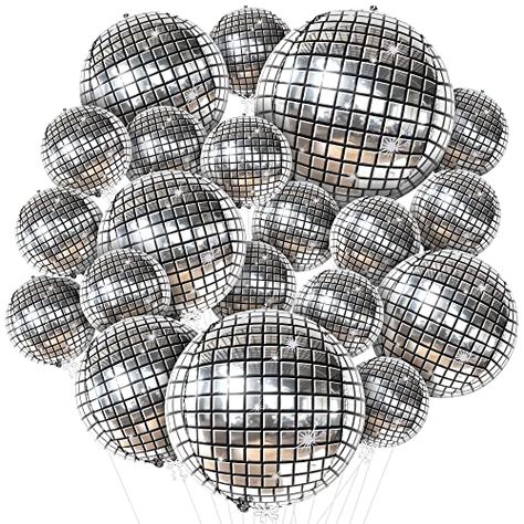 Frat Party Themes, 70s Theme Party Decorations, Disco Theme Parties Decorations, Disco Ball Balloons, Disco Balloons, Retro Party Decorations, Cowgirl Decorations, 70s Party Decorations, Last Disco Bachelorette Party