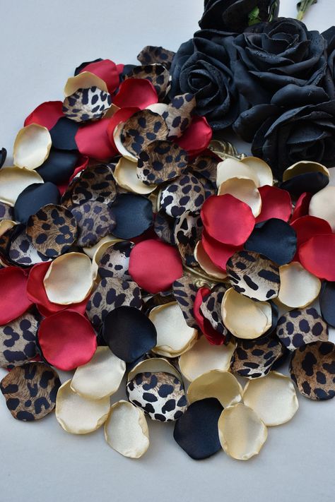 Safari Wedding Decor, Cheetah Print Wedding, African Wedding Decor, Leopard Wedding, Leopard Party, Petal Toss, Flower Girl Petals, Safari Wedding, Animal Print Party