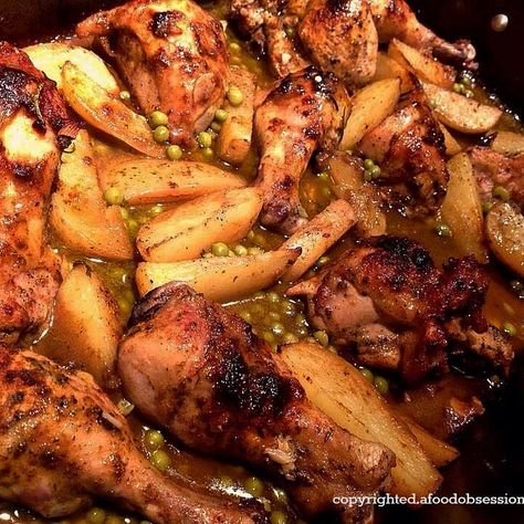 Chicken Vesuvio Recipe, Chicken Vesuvio, American Recipes, Italian Chicken, Jambalaya, Parmigiano Reggiano, Classic Dishes, Italian Dishes, American Classic