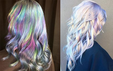 Hair Drawing Tutorial, Iridescent Hair, Holographic Hair, Opal Hair, Mens Hair Colour, New Hair Trends, Hair Drawing, Cool Braids, Hair Trend