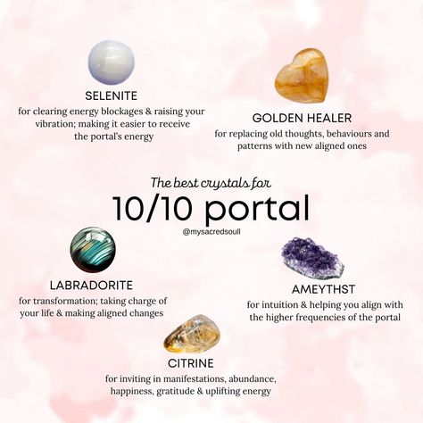 10/10 portal 🪐✨ if you were given 10 days to change your life, why would stop you?.. that’s what you need to release! 🙊 this portal is SO powerful and has the ability to change the trajectory of your life! the simplest action can have mighty power so make the most of this energy portal ❤️‍🔥 swipe to see which crystals can help you utilise this powerful energy 💘 use code PORTAL10 for 10% off✨ #portal #portalenergy #energyupdate #1010 #1010portal #energyhealing #energyhealer #portal1010 #t... Energy Portal, Fired Earth, Powerful Energy, Energy Use, Energy Healer, Change Your Life, Energy Healing, 10 Days, Portal