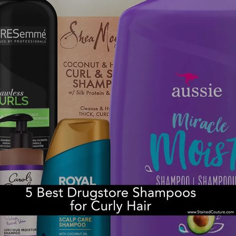 5 of the best drugstore shampoos for curly hair and thick hair Best Drugstore Shampoo And Conditioner For Curly Hair, Walmart Shampoo And Conditioner, Shampoos For Curly Hair, Aussie Miracle Moist, Drugstore Shampoo, Curl Shampoo, Good Shampoo And Conditioner, Shampoo For Curly Hair, Thick Curly Hair