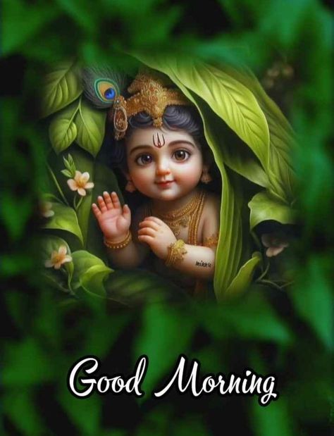 Krishna Good Morning, Good Morning India, Beautiful Morning Pictures, Cute Good Morning Gif, Good Morning Wishes Friends, Good Morning Animals, Good Morning Christmas, Good Morning Clips, Good Morning Krishna