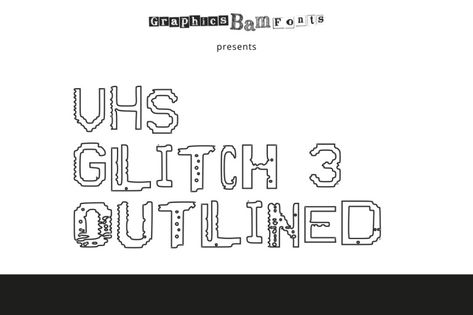 Download Vhs Glitch 3 Outlined font for iOS, Android, macOS, or Windows for free, or you can buy the full version with a commercial license here. VHS Glitch 3 Outlined is a glitched screen font. Its distorted feel makes it an ideal font for any hacker, web nerd, or glitch art lover! Get creating, get […] The post Vhs Glitch 3 Outlined Font appeared first on FreeFontDL. Vhs Font, Vhs Glitch, Decorative Fonts, Outline Fonts, Glitch Art, Font Generator, Font Free, Text Fonts, Free Fonts Download