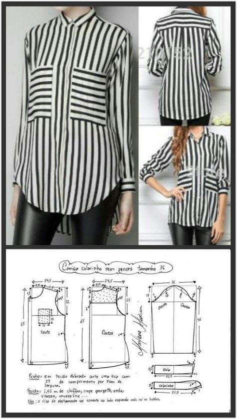 Shirt Patterns For Women, T Shirt Sewing Pattern, Sewing Blouses, Sewing Clothes Women, Shirt Sewing Pattern, Make Your Own Clothes, Blouse Pattern Sewing, Diy Sewing Clothes, Clothes Sewing Patterns