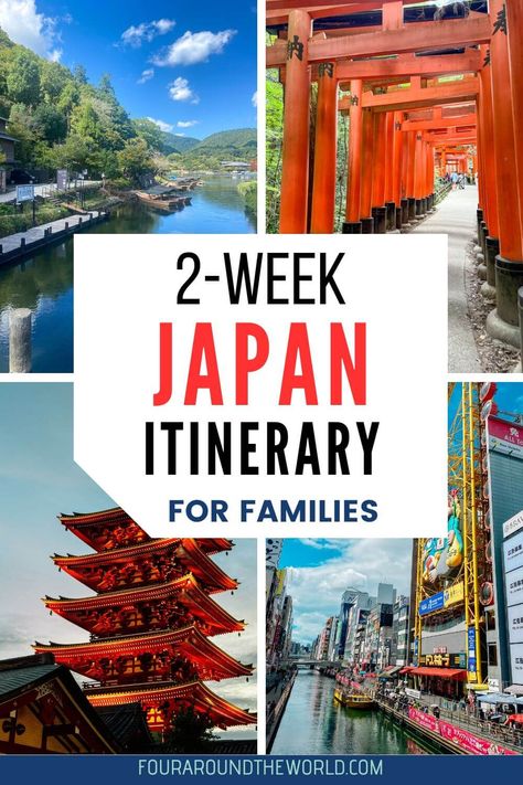 Looking for the ultimate 2 week Japan itinerary? We’ve got you covered with the best Japan itinerary for families! Explore the top places to visit in Japan and tips for an amazing Japan travel itinerary. Whether you’re spending 2 weeks in Japan or planning a shorter stay, our guide makes your trip stress-free. Japan Travel With Family, 2 Weeks Japan, One Week In Japan, 4 Days In Japan, 7 Days In Japan, Two Weeks In Japan, Japan Itinerary With Kids, 2 Week Japan Itinerary, Family Trip To Japan