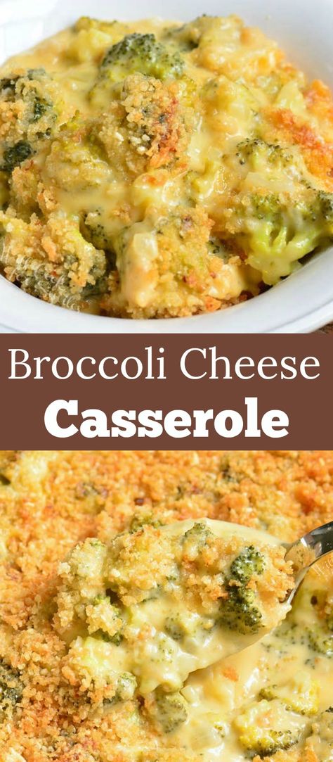 Broccoli Cheese Casserole is one of the best side dishes ever created. It's a comforting, cheesy, and easily made with broccoli, cheese sauce, and buttery Panko topping. #sidedish #broccoli #cheesy #casserole #thanksgiving #holidaydinner Broccoli Cheese Sauce, Casserole Thanksgiving, Cheese Sauce For Broccoli, Cheesy Broccoli Casserole, Cheese Casserole Recipes, Casserole Side Dishes, Best Thanksgiving Side Dishes, Thanksgiving Side Dishes Easy, Broccoli Cheese Casserole