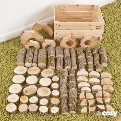 Wooden Log, Cool Wood Projects, Natural Playground, Small World Play, Natural Toys, Natural Building, Forest School, Nature Play, Nature Crafts