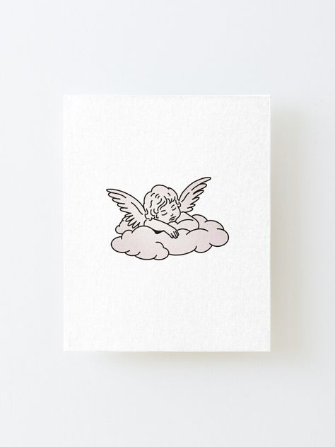 Sleeping Angel Tattoo, Baby Angel Tattoo, Sleeping Angel, Small Chest Tattoos, Cloud Canvas, Thought Experiment, Cloud Tattoo, Chest Tattoos, Angel Aesthetic