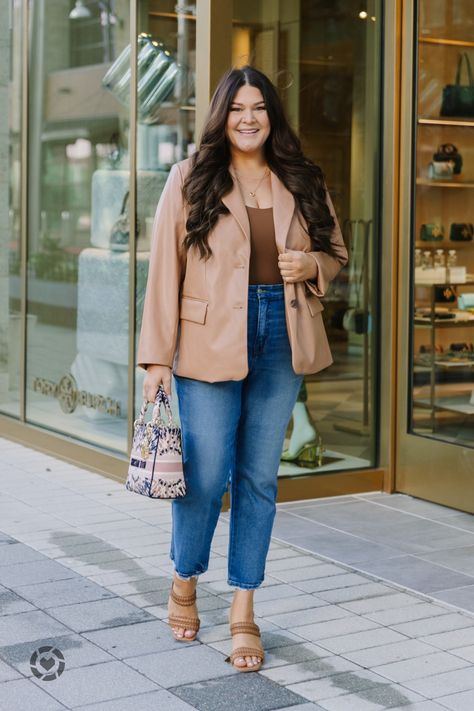 Grey blazer with jeans