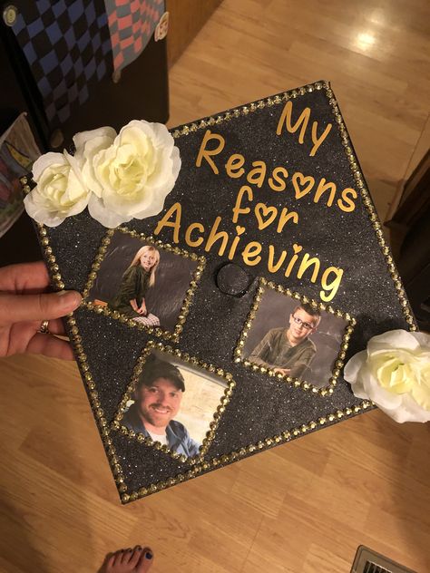 Graduation Cap Designs Family Pictures, Grad Caps For Passed Loved Ones, Grad Cap Honoring Loved Ones, Graduation Cap Designs Loved Ones, Graduation Cap Designs For Lost Ones, Graduation Cap Designs Honoring Loved Ones, Graduation Caps With Pictures, Cap Decoration Graduation Memorial, Graduation Cap Ideas With Pictures