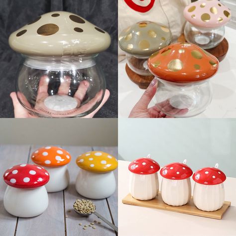 Mushroom Themed Room, Mushroomcore Aesthetic, Mushroom Board, Mushroom Things, Mushroom Theme, Mushroom Kitchen, Mushroom Crafts, Fairy Garden Crafts, Cute Mushroom