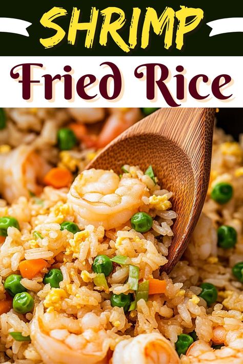 This shrimp fried rice is so easy to make at home! It's just as good as takeout and comes together in about 25 minutes. Benihana Shrimp Fried Rice, Shrimp Fry Rice Recipes, How To Make Shrimp Fried Rice, Shrimp Fried Rice Recipe Chinese, Shrimp Fried Rice Recipe Easy, Shrimp Fried Rice Easy, Fried Shrimp Recipes Easy, Fried Rice Shrimp, Chinese Shrimp Fried Rice