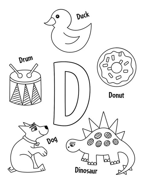 FREE Letter D Worksheets for Preschool! ⋆ The Hollydog Blog Letter D Phonics Worksheet, Worksheet Alphabet For Kids, Preschool Letter D Activities, Kg1 Worksheets, Letter D Activities For Toddlers, D Crafts Preschool, Letter D Preschool Craft, D Is For Craft, D Is For