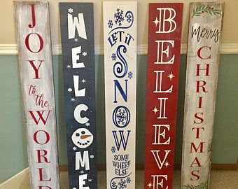 Porch Wood Signs, Repurpose Wood, Pallet Door, Paint Christmas, Porch Wood, Board Signs, Wooden Christmas Decorations, Wooden Welcome Signs, Big Lake