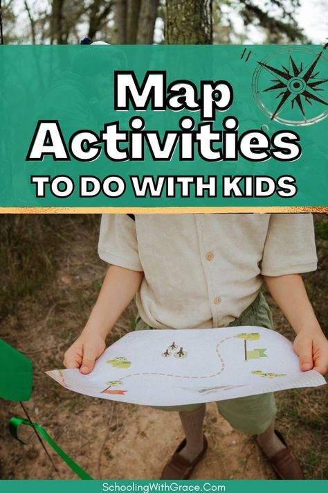 When I was younger, I collected maps. Road Maps, those state maps from visitor centers, zoo maps… I collected all the maps! I loved to pour over them and figure out where things were, where I might want to go and who I might know living in a particular place. Maps are not just pieces … Map Activities for Kids Read More » Prek Map Activities, Homeschool Map Activities, Maps Activities For Kids, Maps First Grade, How To Make A Map, Map Crafts For Kids, Map Activities For Kids, Teaching Map Skills, Community Map