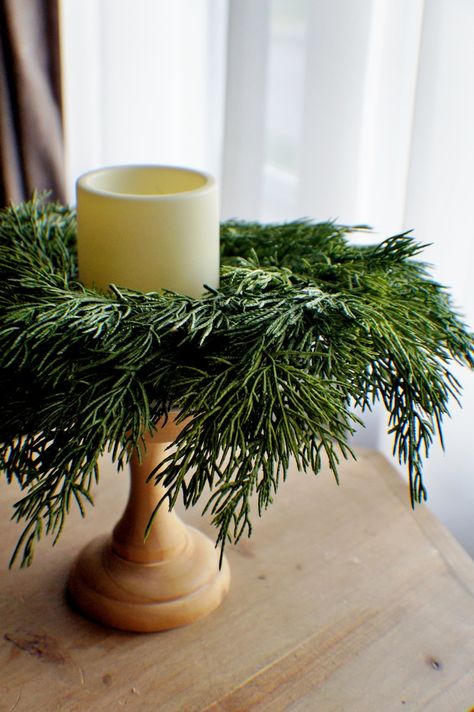 Greenery Farmhouse Candle Ring, Farmhouse Everyday Decoration, Small Wreath,real Feel Pine Wreath, 10/3 Inches Inner Candle Ring - Etsy Farmhouse Candle, Small Wreath, Winter Centerpieces, Farmhouse Candles, Christmas Table Centerpieces, Small Wreaths, Candle Ring, Candle Wreaths, Pine Wreath