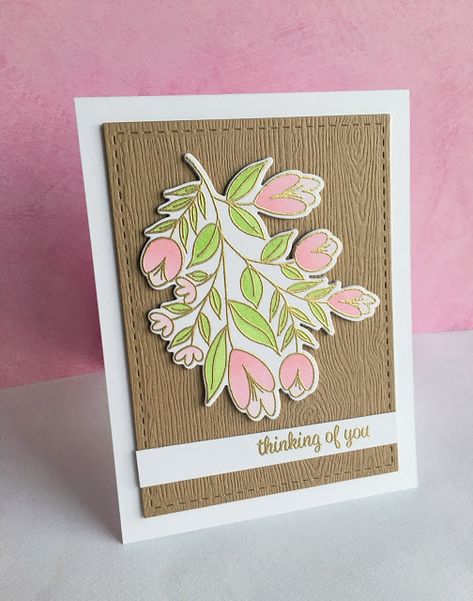 Florals Embossed in Gold and Silver Card Making Tips, Watercolor Flower Art, Embossed Cards, Cricut Cards, Friendship Cards, Handmade Greetings, Simon Says, Simon Says Stamp, Pretty Cards