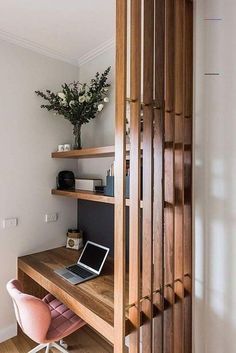 Living Room Workspace, Home Office Layout, Condo Loft, Small Home Offices, Home Office Inspiration, Bench Ideas, Room Partition Designs, Deck Decorating Ideas On A Budget, Partition Design