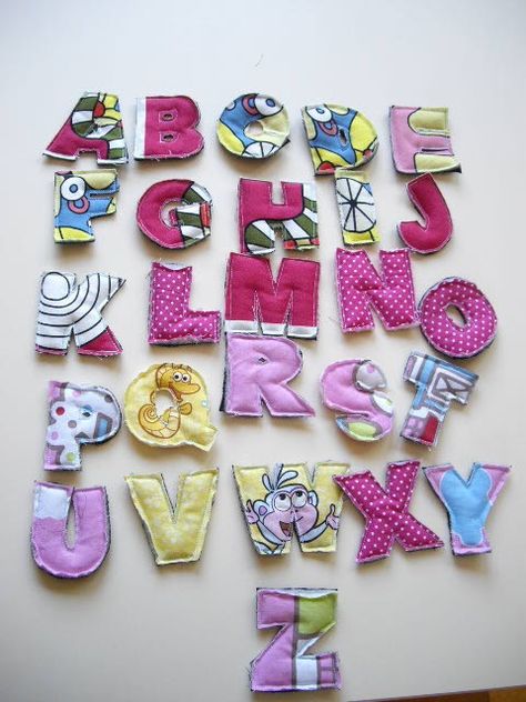 des lettres en tissus pour la classe (fait maison) Window Color, Sugar Cookie, Alphabet, Couture, Crochet, Fimo