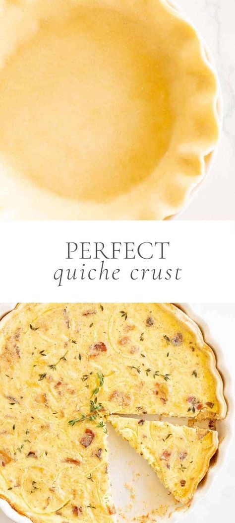 Easy Quiche Crust, Quiche Crust Recipe, No Crust Quiche, Quiche Pastry, Quiche Pie Crust, Quiche Crust, Pie Crust Recipe Easy, Easy Quiche, Easy Pie Crust