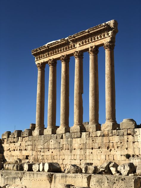 Baalbek, Lebanon Lebanon Architecture, Lebanon History, Lebanese Culture, Lebanese Architecture, Phoenician Alphabet, Baalbek Lebanon, Earth Day Images, Architecture Tools, Bible History