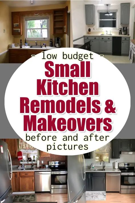 Update A Small Kitchen, Budget Small Kitchen, Small Kitchen Pictures, Rental Remodel, Small Galley Kitchen Remodel, Small Kitchen Makeovers, Small Condo Kitchen, Old Kitchen Remodel, Small Kitchen Ideas On A Budget