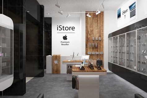 Apple store "Yabko" interior design Cellphone Store Design, Interior Design Shop Store, Iphone Shop Interior Design, Mobile Phone Shop Design Interiors, Apple Store Design Interiors, Phone Shop Design Interiors, Apple Interior Design, Cell Phone Store Design, Modern Retail Design