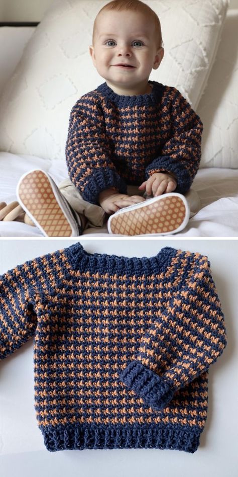 Boy Crochet Patterns, Baby Sweater Pattern, Vestidos Bebe Crochet, Crochet Baby Projects, Crochet Baby Stuff, Crochet Sweater Design, Crochet Baby Sweater Pattern, Boy Crochet, Crochet Baby Sweaters