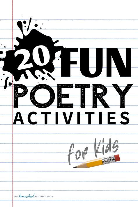 Poetry Activities For Kids, Fun Poetry Activities, Poem Activities, Poetry Activities, Childrens Poetry, Poetry Journal, Poetry Unit, Homeschool Writing, Teaching Poetry