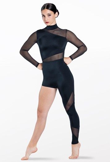 Costumes For Dance, Open Dance Costumes, Contortion Outfits, Costumes Dance, Dance Outfits Black, Dance Bodysuit, Unitards Dance Costume, Scary Dance Costumes, Dance Unitard Costumes