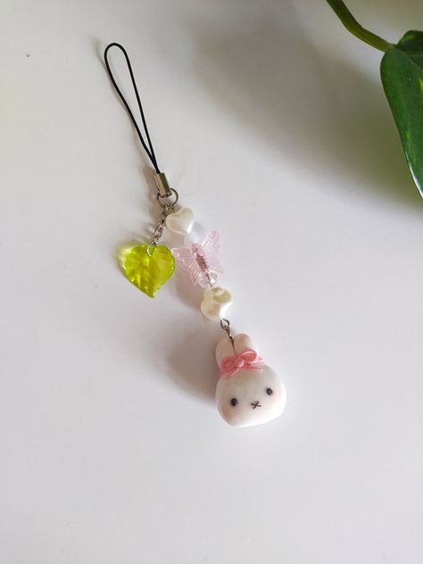 Miffy charm ,polymer clay miffy, Cute Phone Charm by MagicalstudioStore on Etsy Miffy Phone Charm, Miffy Clay Charm, Miffy Charm, Miffy Clay, Miffy Cute, Polymer Art, Clay Inspo, Christmas Card Art, Clay Polymer