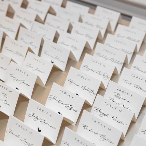 All lined up and ready to go! ✔️ 📸 @treneforbesphotography Place Cards, Wedding Place Cards, Wedding Stationery, Wedding Calligraphy, Wedding Calligrapher Wedding Seating Cards With Food Choice, Wedding Seating Place Cards, Calligraphy Place Cards Wedding, Wedding Caligraphy, Wedding Table Place Cards, Place Name Cards, Place Setting Cards, Wedding Seating Cards, Place Cards Wedding