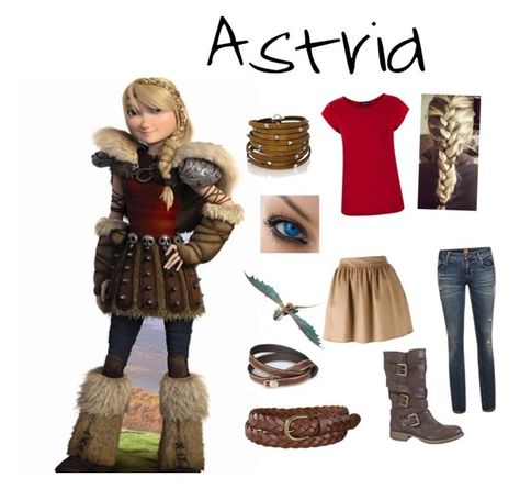 "Inspired by Astrid" by pandapoptart15 on Polyvore featuring Dsquared2, Warehouse, maurices, NOVICA, Uniqlo, Sif Jakobs Jewellery and York Wallcoverings Hiccup Costume, Astrid Costume, Art Outfits, Anime Inspired Outfits, Halloween Costume Outfits, Character Inspired Outfits, Future Outfit, Other Outfits, Themed Outfits