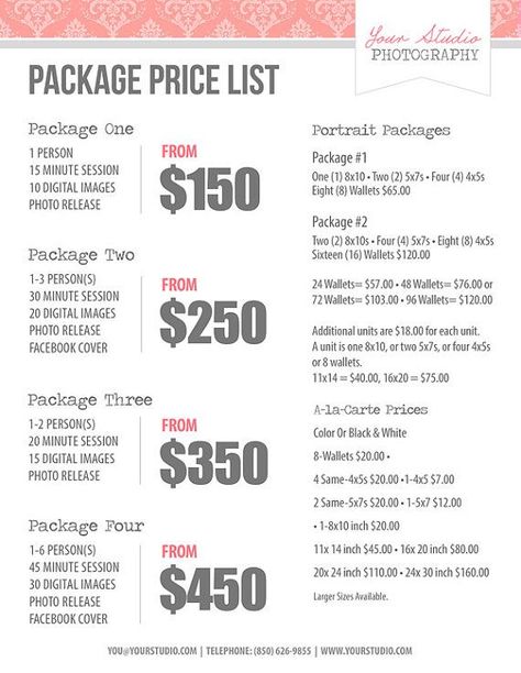 Photographers Price List, Photography Price List Template, Marketing Packaging, Photographer Packaging, Pricing List, Photography Price List, Photography Contract, Photography Wallpapers, Nikon D5200