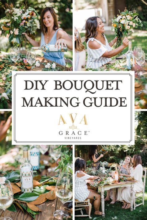 Diy Flower Bouquet Party, Wedding Bouquet Sizes Chart, How To Make Your Own Bouquet Wedding, How To Make Bridal Bouquets Step By Step, How To Make A Bridal Bouquet, Bouquet Making Party, How To Make A Bouquet, Creating Bouquets, Make Your Own Bouquet